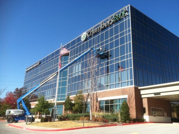 A Huge commercial window cleaning job.